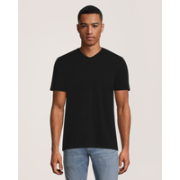 T-shirt extensible de coupe moderne à encolure en V pour hommes, Denver Hayes
