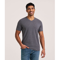 T-shirt extensible de coupe moderne à encolure en V pour hommes, Denver Hayes