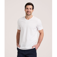 T-shirt extensible de coupe moderne à encolure en V pour hommes, Denver Hayes