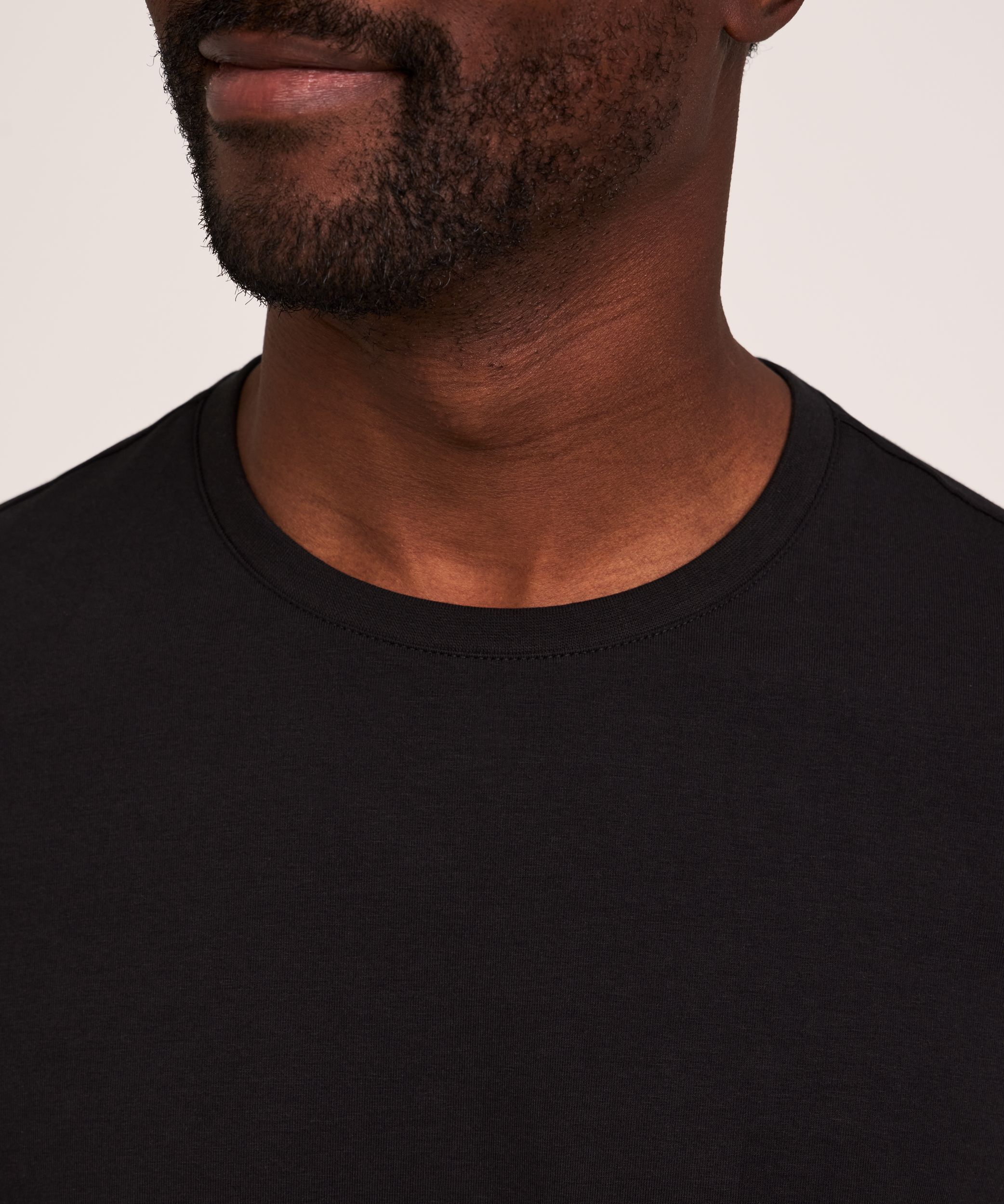 T-shirt extensible de coupe moderne à col ras du cou pour hommes, Denver Hayes