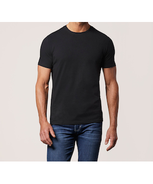T-shirt extensible de coupe moderne à col ras du cou pour hommes, Denver Hayes