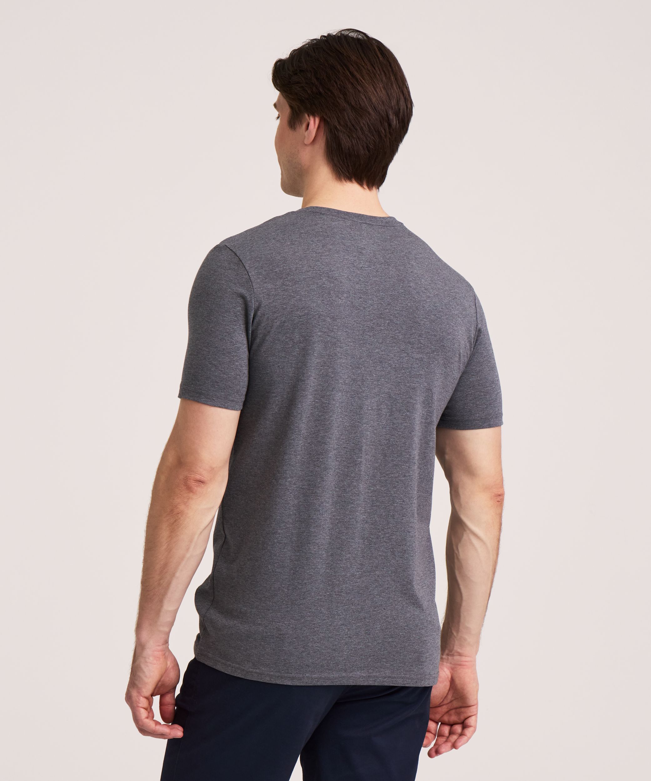 Denver Hayes Men's Stretch Modern Fit Crewneck T-Shirt