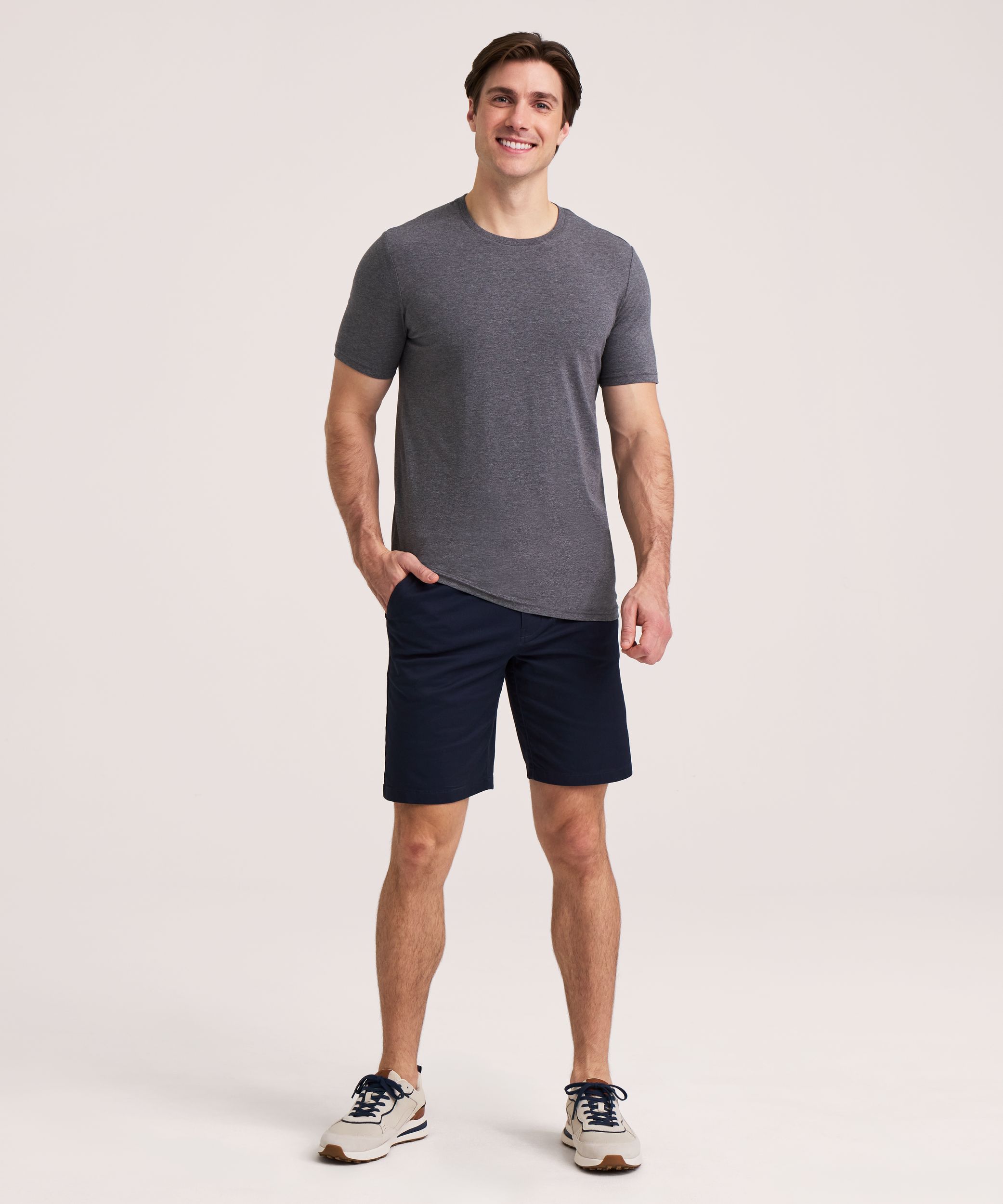 Denver Hayes Men's Stretch Modern Fit Crewneck T-Shirt