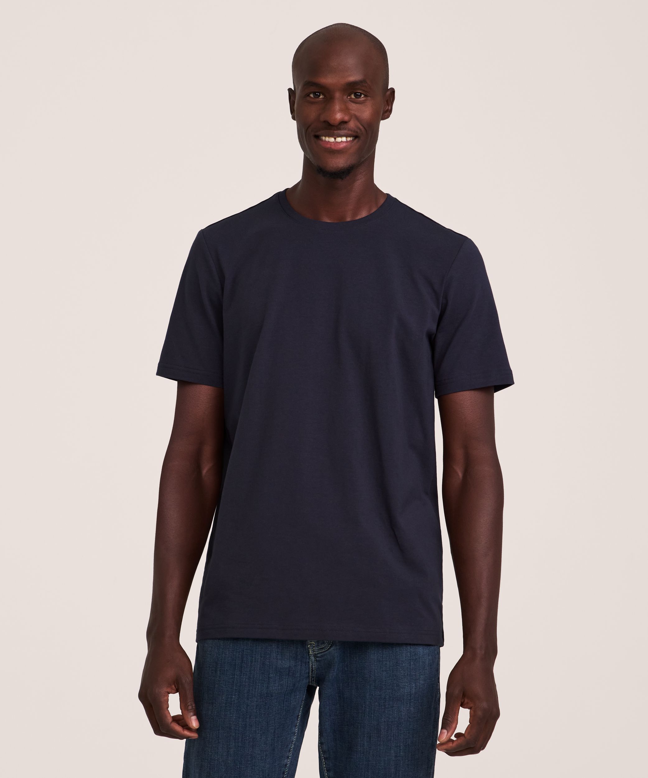 Denver Hayes Men's Stretch Modern Fit Crewneck T-Shirt