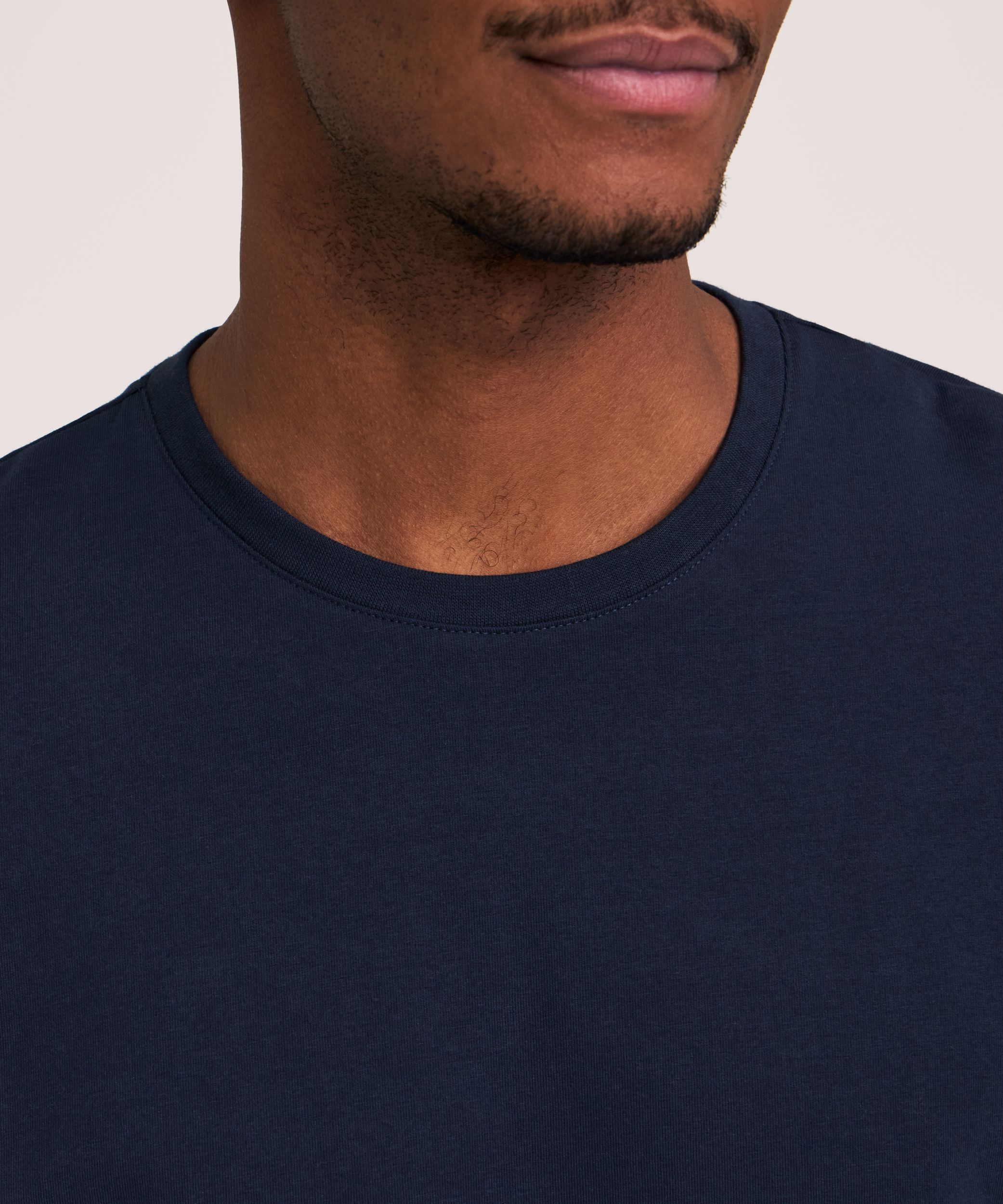 Denver Hayes Men's Stretch Long Sleeve Modern Fit Crewneck T-Shirt