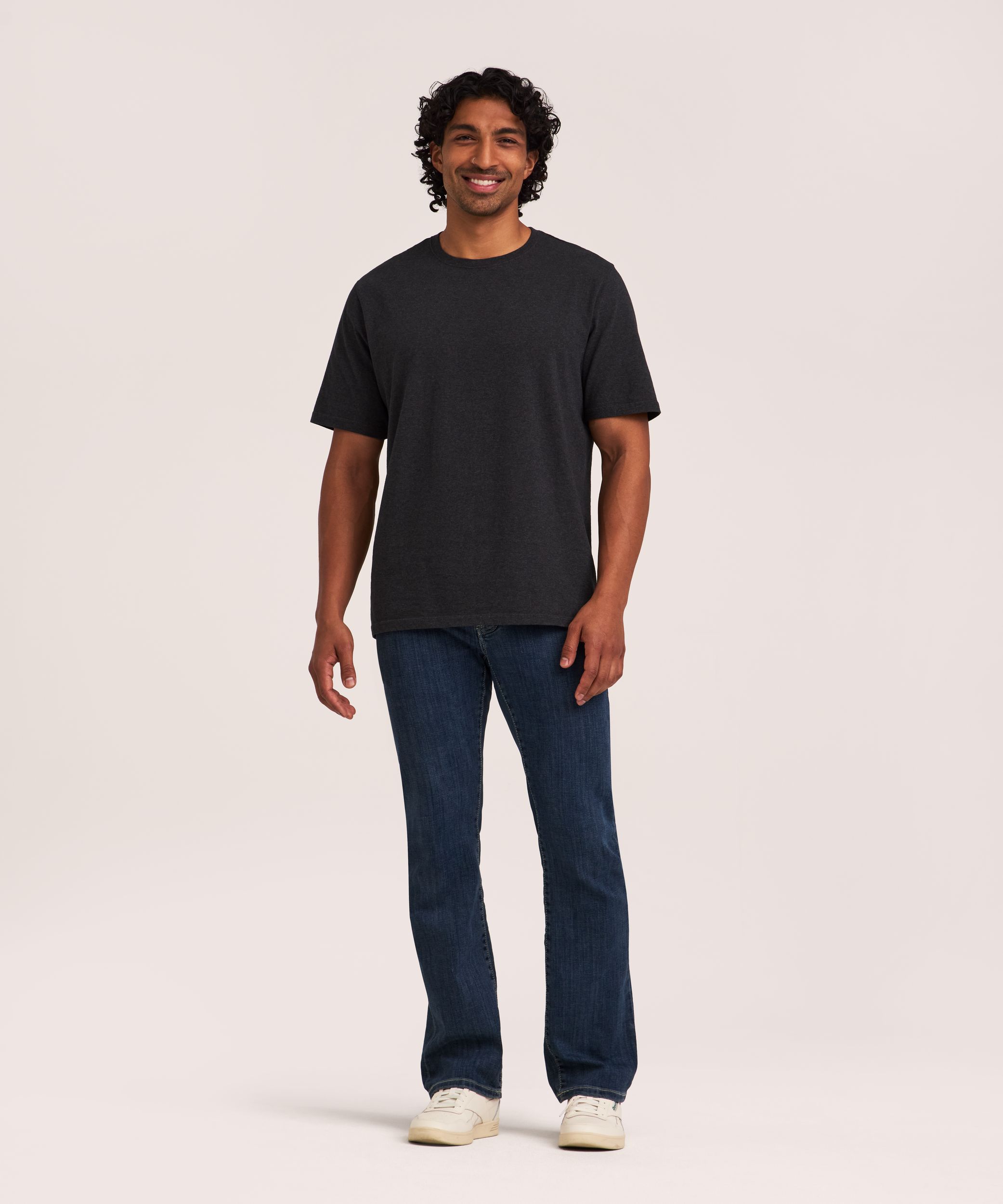 Denver Hayes Men's 50 Wash Classic Fit Crewneck T-Shirt