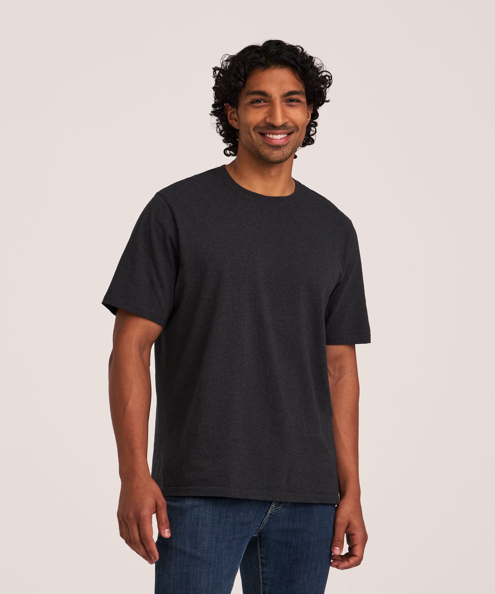 Denver Hayes Men's 50 Wash Classic Fit Crewneck T-Shirt