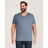 T-shirt extensible de coupe moderne à encolure en V pour hommes, Denver Hayes