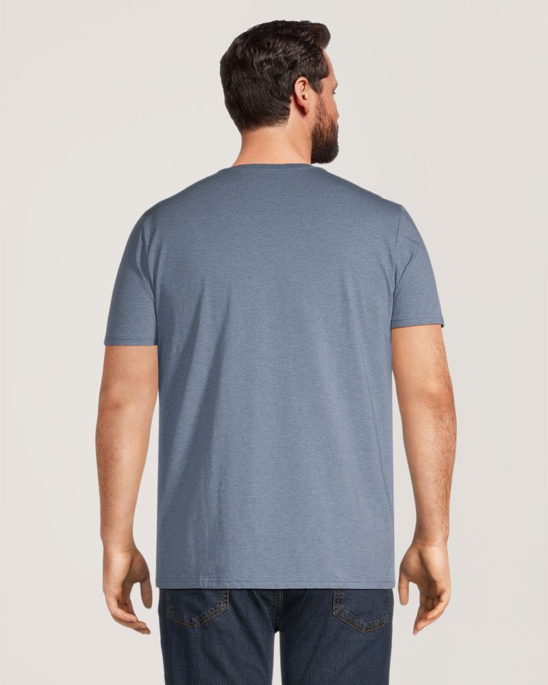T-shirt extensible de coupe moderne à encolure en V pour hommes, Denver Hayes