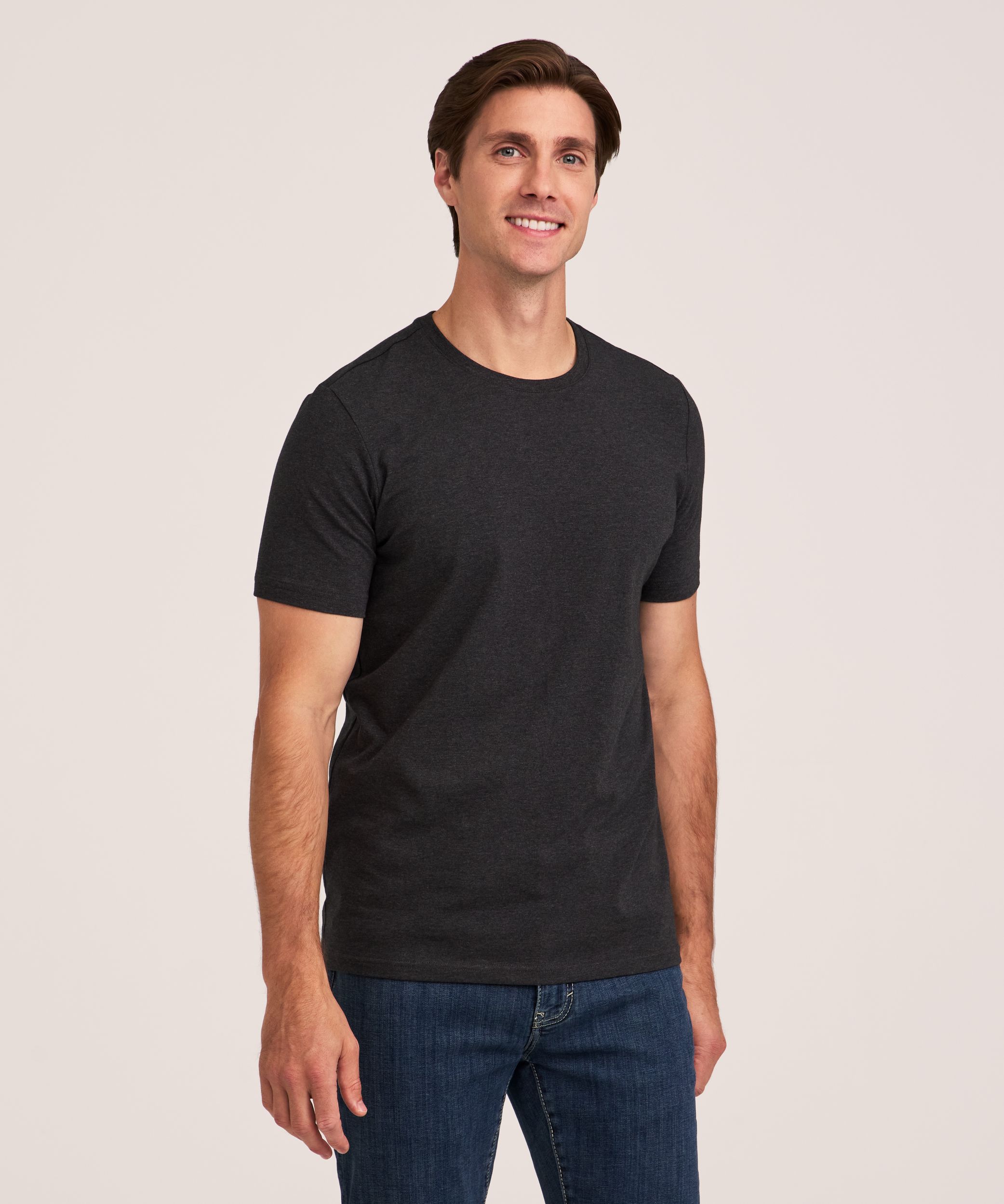 Denver Hayes Men's Stretch Modern Fit Crewneck T-Shirt