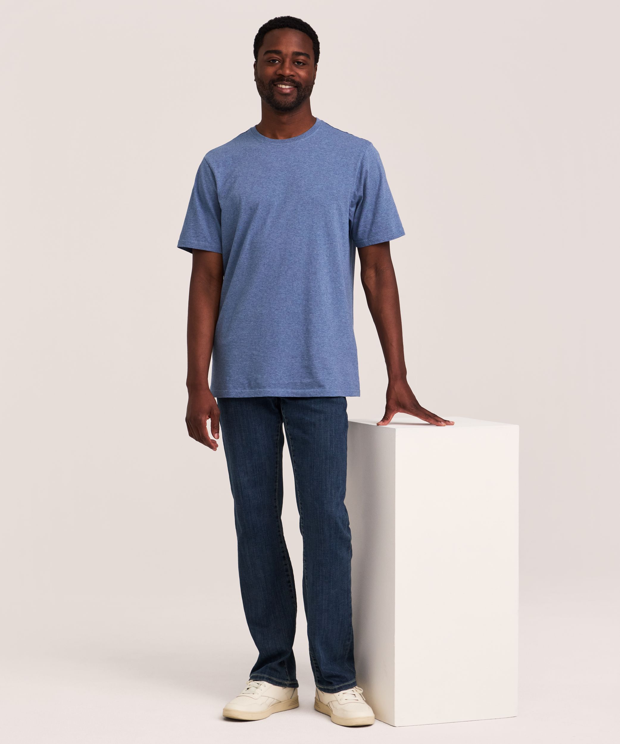 Denver Hayes Men's 50 Wash Classic Fit Crewneck T-Shirt