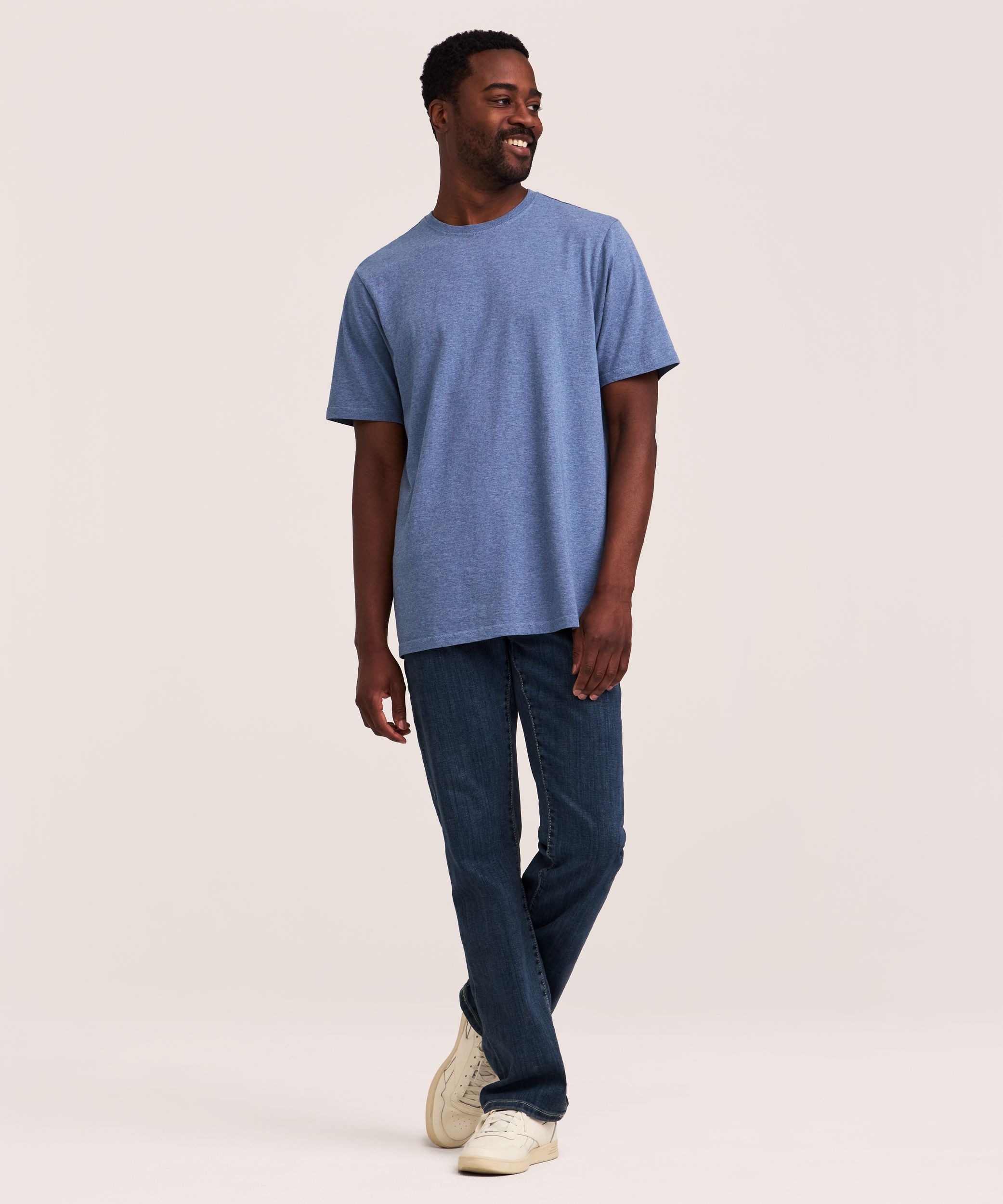 Denver Hayes Men's 50 Wash Classic Fit Crewneck T-Shirt