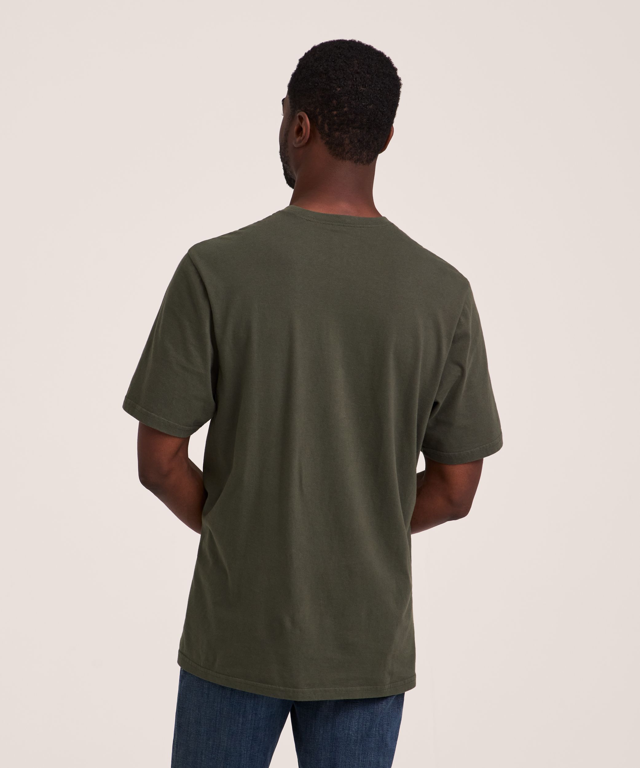Denver Hayes Men's 50 Wash Classic Fit Crewneck T-Shirt