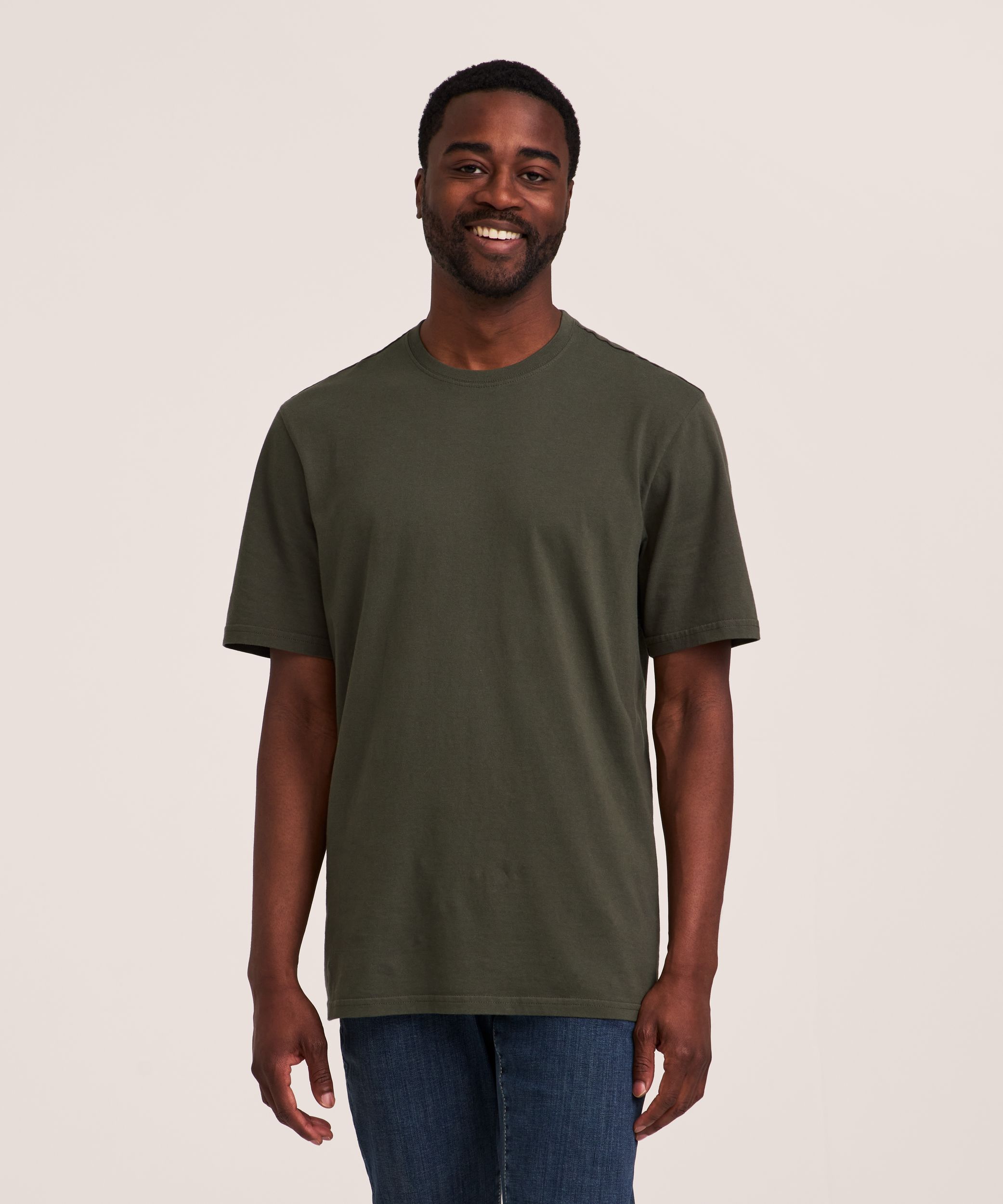 Denver Hayes Men's 50 Wash Classic Fit Crewneck T-Shirt