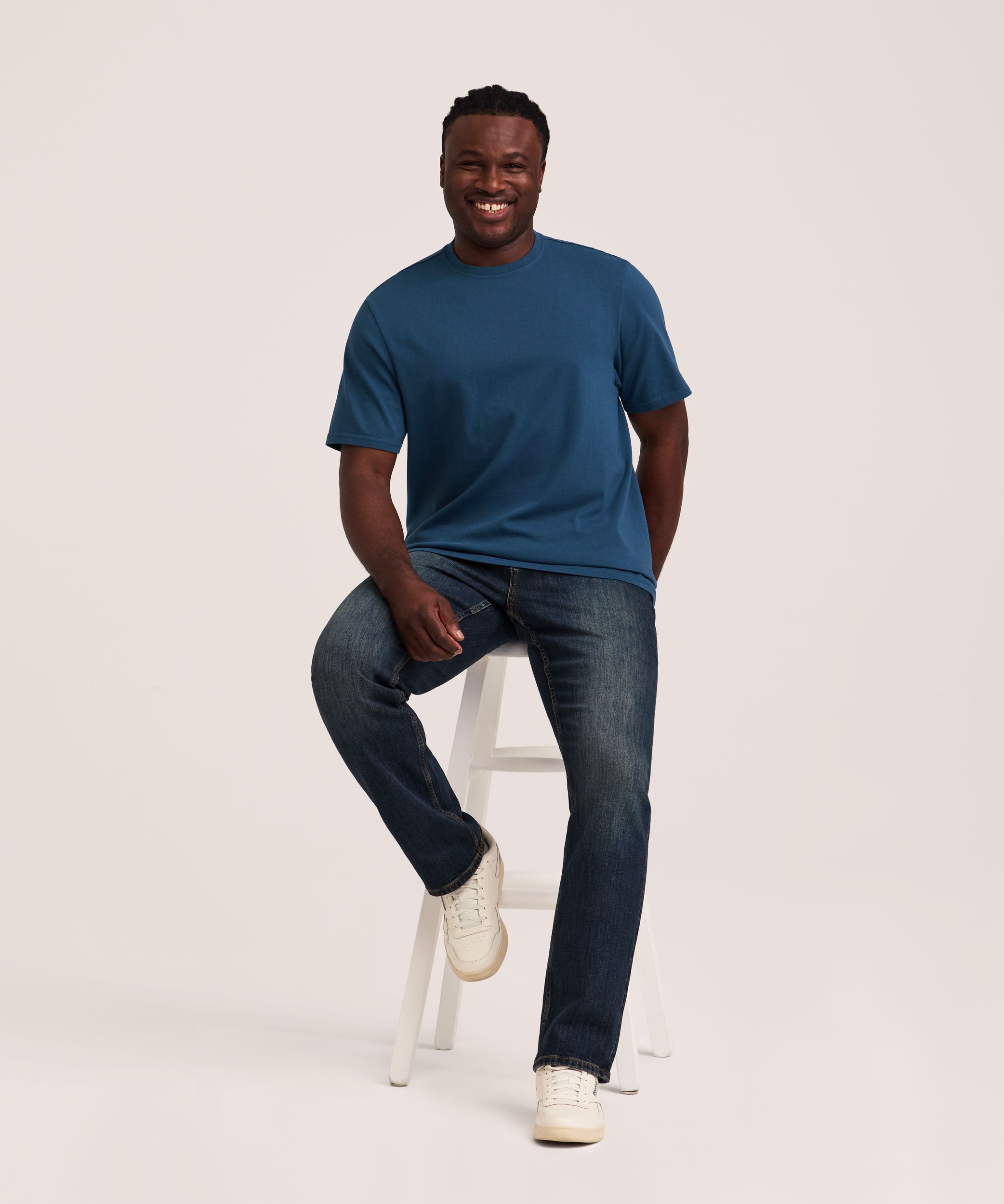 Denver Hayes Men's 50 Wash Classic Fit Crewneck T-Shirt