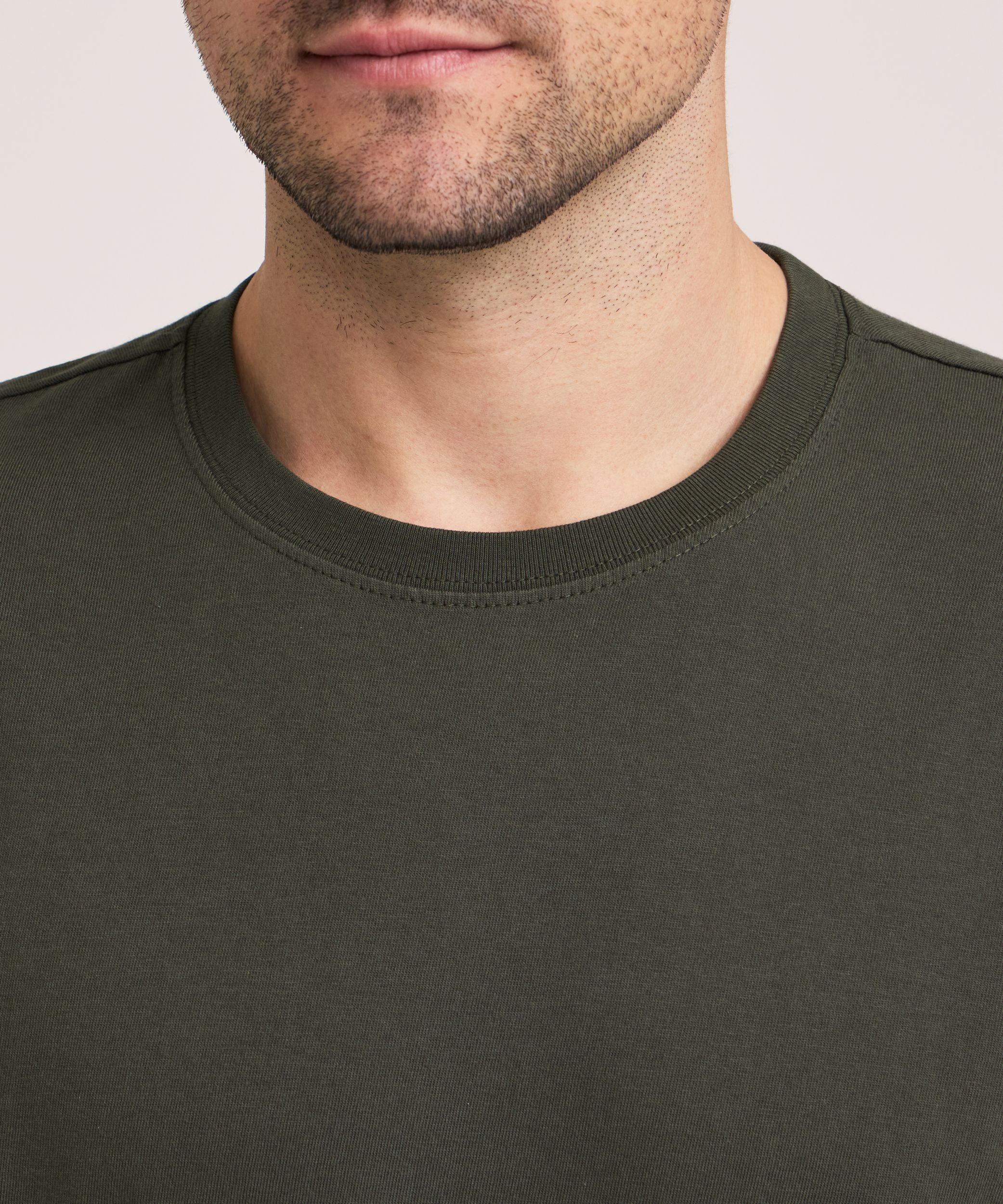 Denver Hayes Men's 50 Wash Long Sleeve Classic Fit Crew Neck T-Shirt