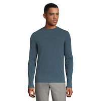 Denver Hayes Men's Stretch Long Sleeve Modern Fit Crewneck T-Shirt