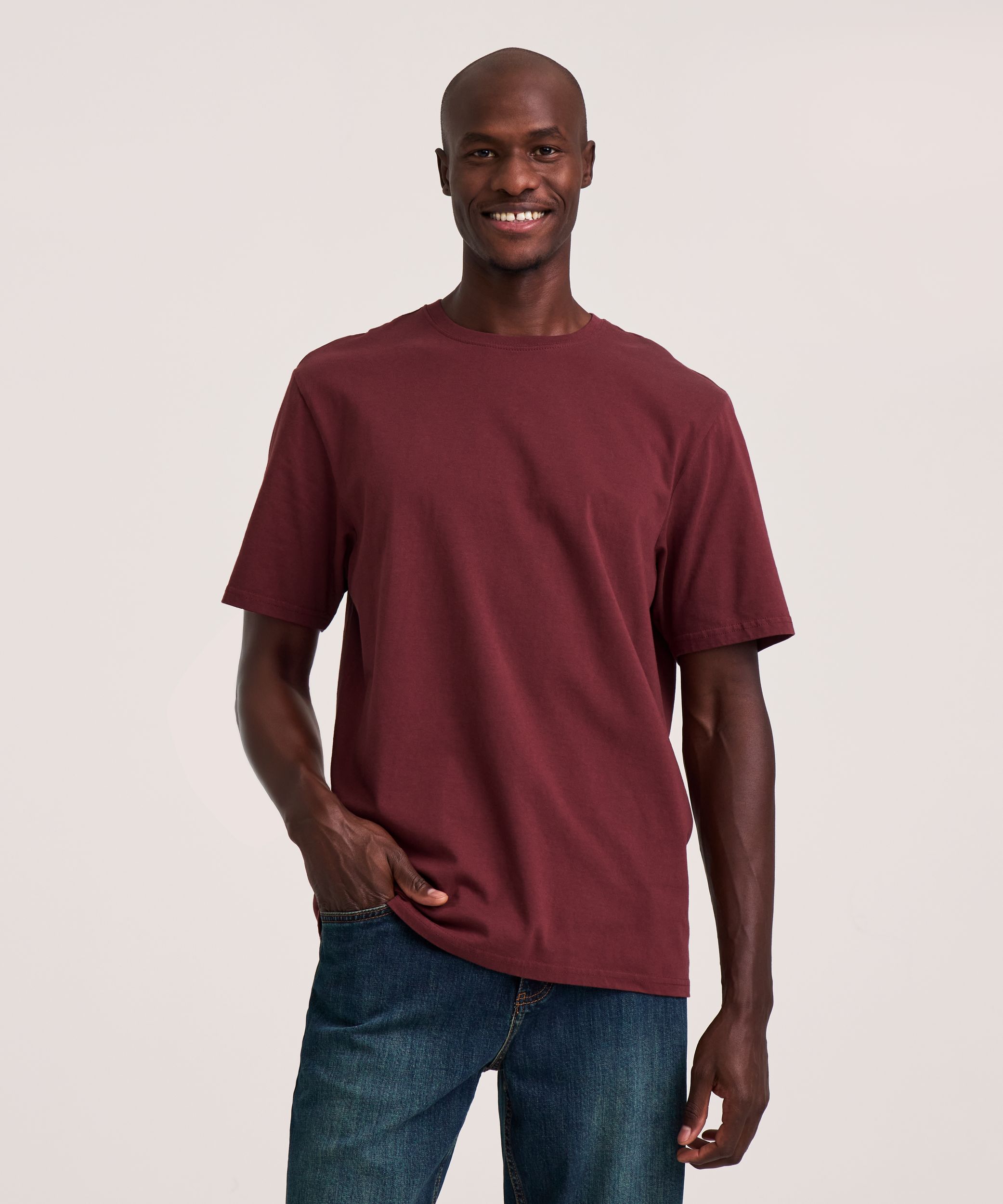 Denver Hayes Men's 50 Wash Classic Fit Crewneck T-Shirt