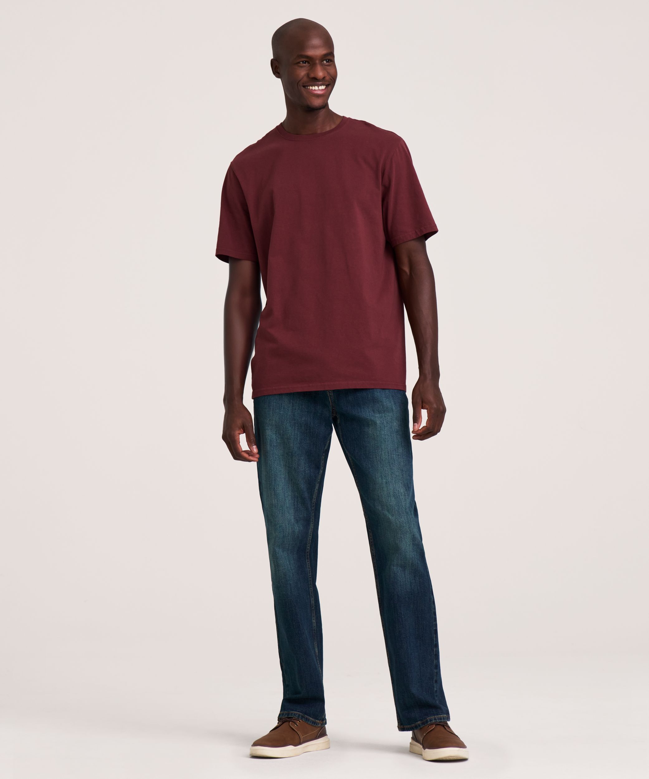 Denver Hayes Men's 50 Wash Classic Fit Crewneck T-Shirt