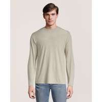 Denver Hayes Men's 50 Wash Long Sleeve Classic Fit Crew Neck T-Shirt