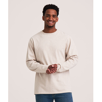 T-shirt en coton 50&nbsp;lavages de coupe classique à col ras du cou et à manches longues pour hommes, Denver Hayes