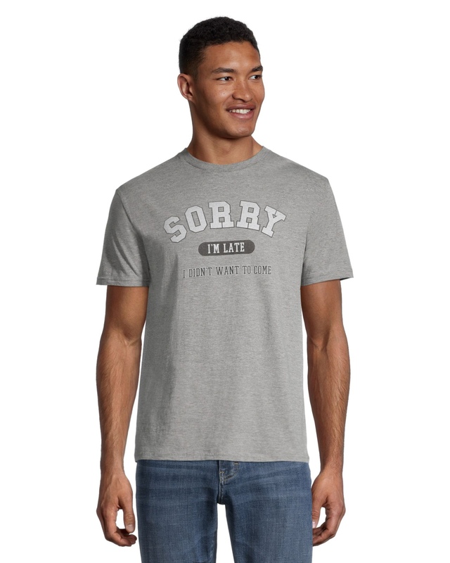 T-shirt graphique Logo T-Shirt pour hommes, Sorry I'm Late
