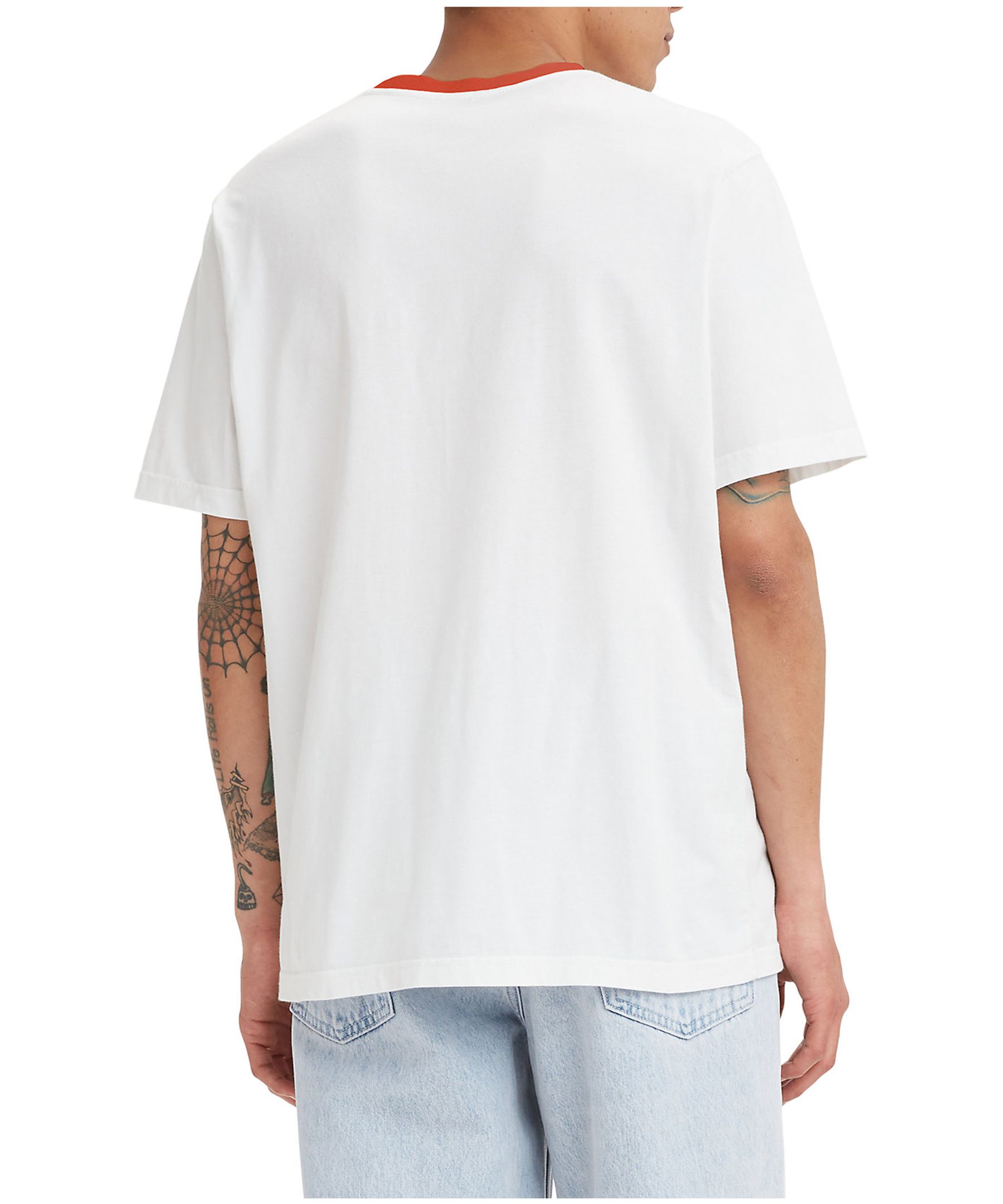 Levi's Men's Batwing Logo Relaxed Fit Crewneck Cotton Ringer T Shirt