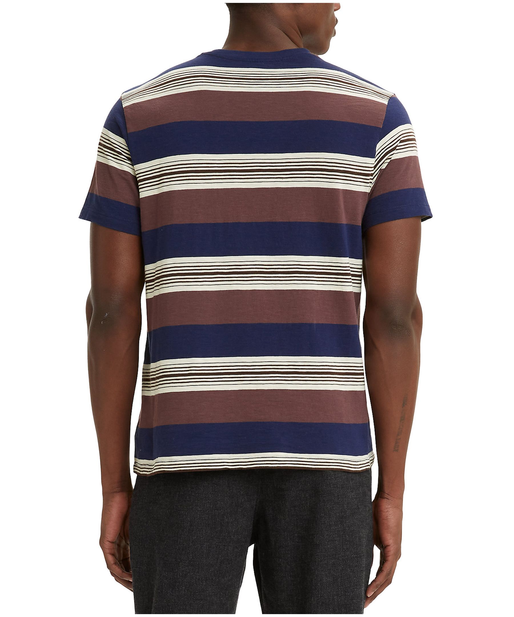 Levi's T-shirt classique rayé avec poche pour hommes