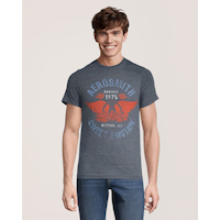 T-shirt à col ras du cou avec graphique d'Aerosmith pour hommes, Logo T-Shirt Front_Flat