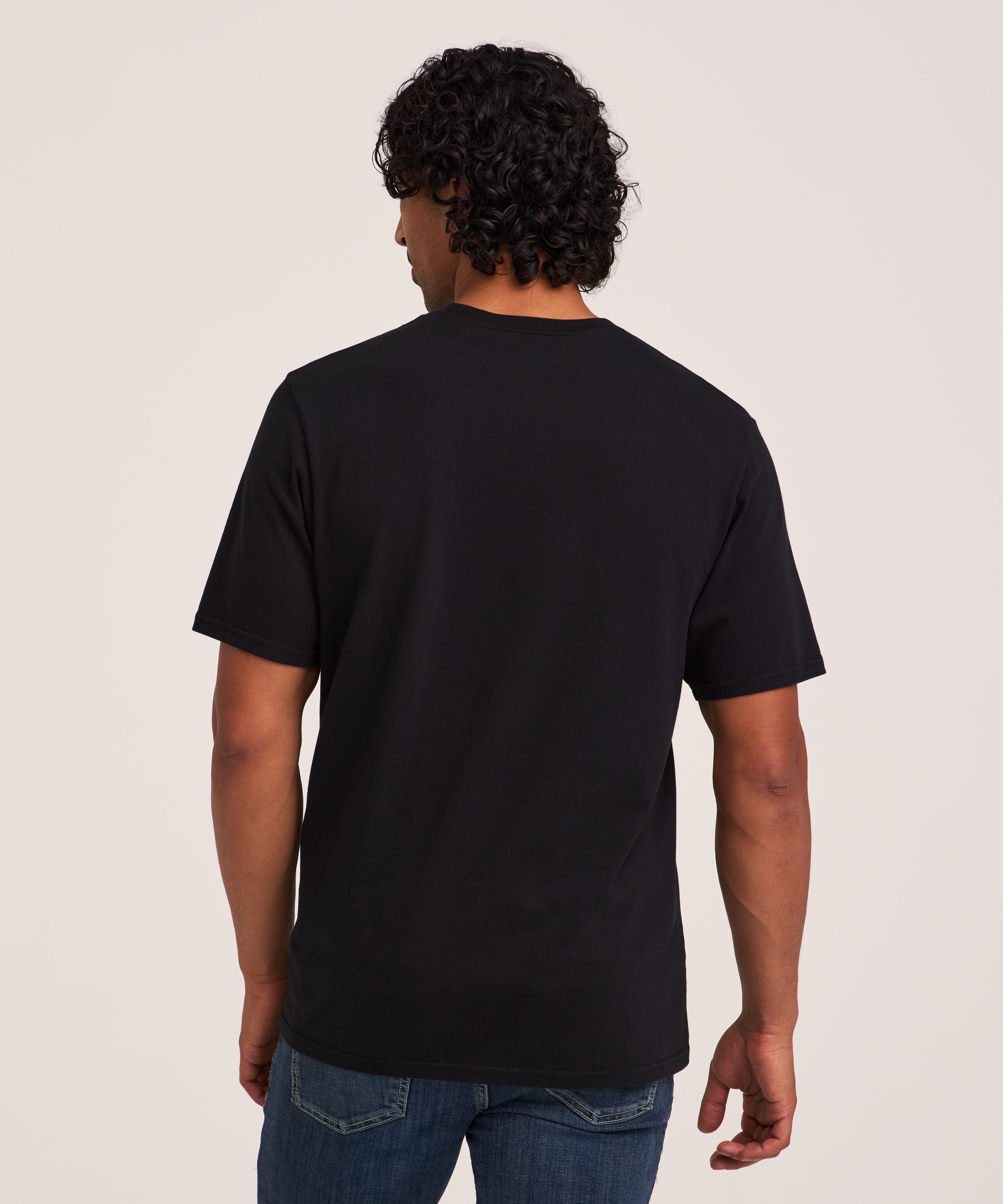 Denver Hayes Men's 50 Wash Classic Fit Chest Pocket Crewneck Cotton T-Shirt