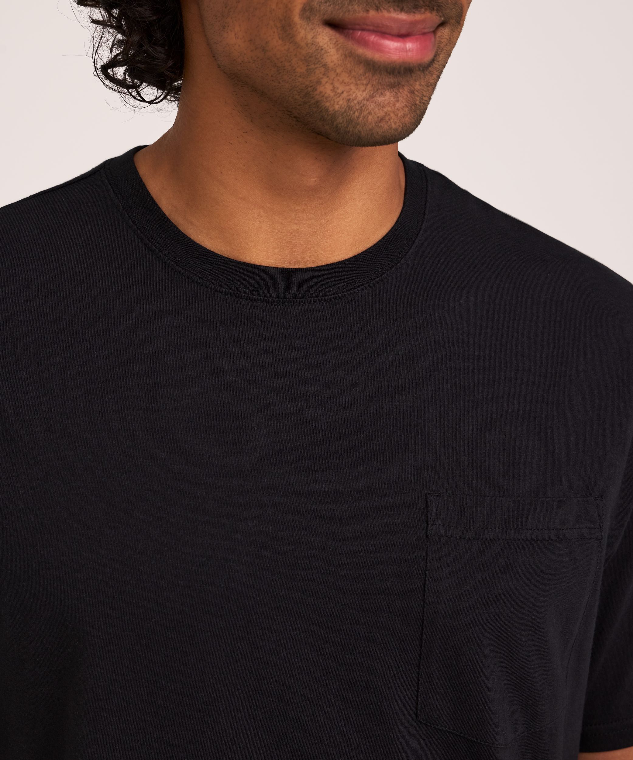 Denver Hayes Men's 50 Wash Classic Fit Chest Pocket Crewneck Cotton T-Shirt