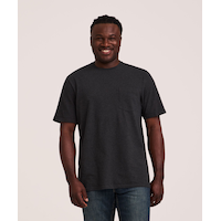 Denver Hayes Men's 50 Wash Classic Fit Chest Pocket Crewneck Cotton T Shirt