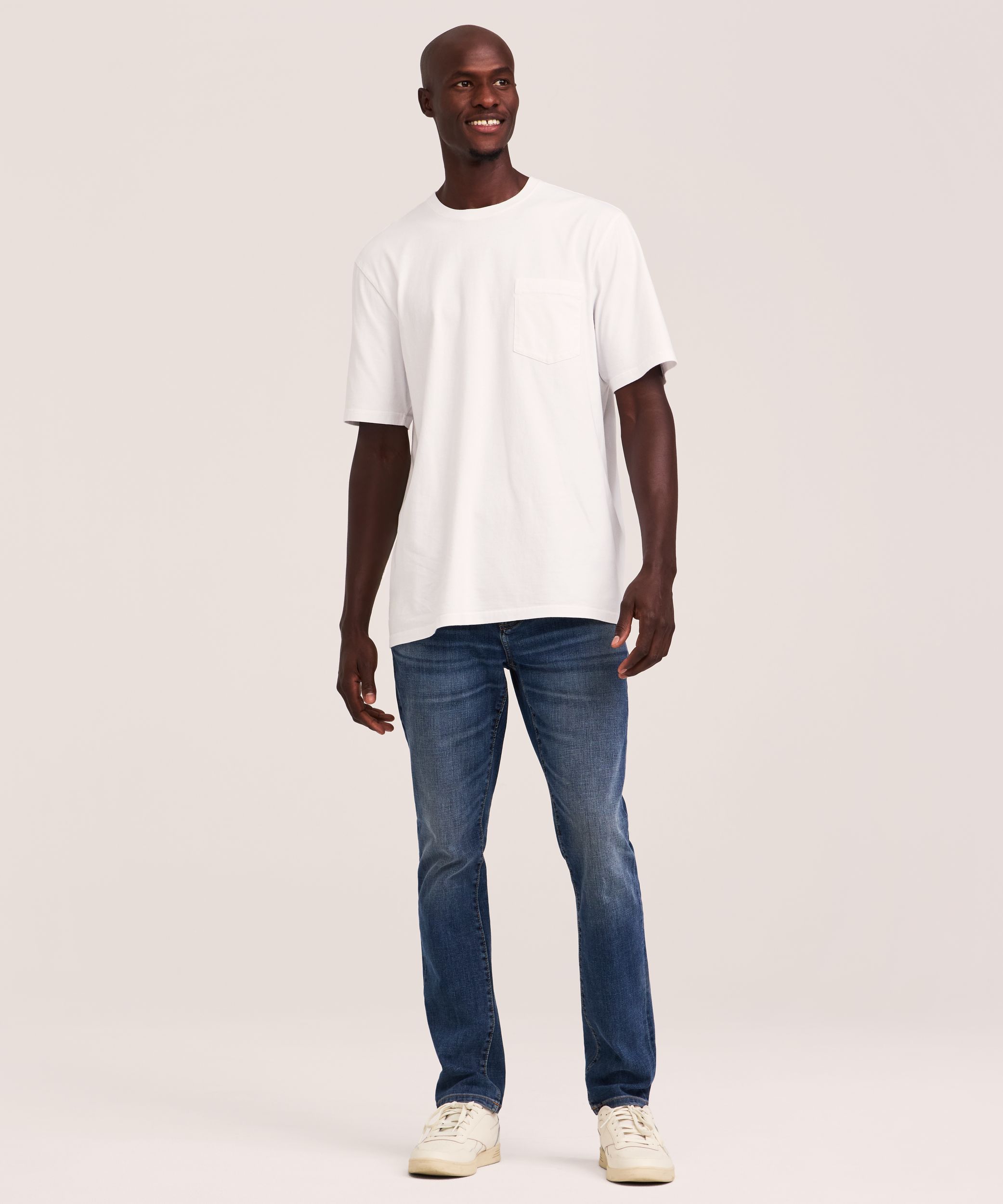 Denver Hayes Men's 50 Wash Classic Fit Chest Pocket Crewneck Cotton T-Shirt