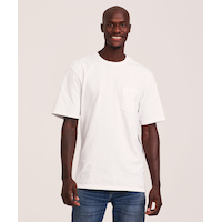 Denver Hayes Men's 50 Wash Classic Fit Chest Pocket Crewneck Cotton T Shirt