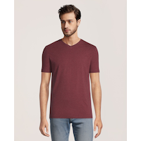 T-shirt extensible à encolure en V et à manches courtes, Denver Hayes Front_Flat