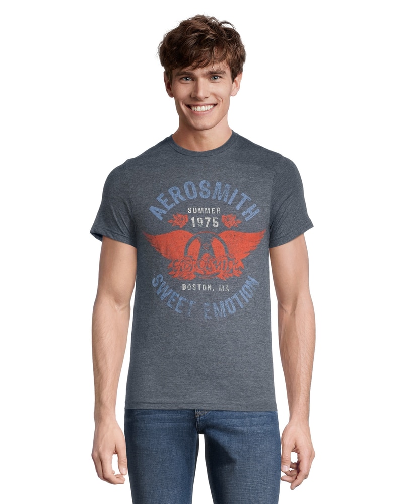 Logo T-Shirt Men's Aerosmith Crewneck Graphic T Shirt | Marks