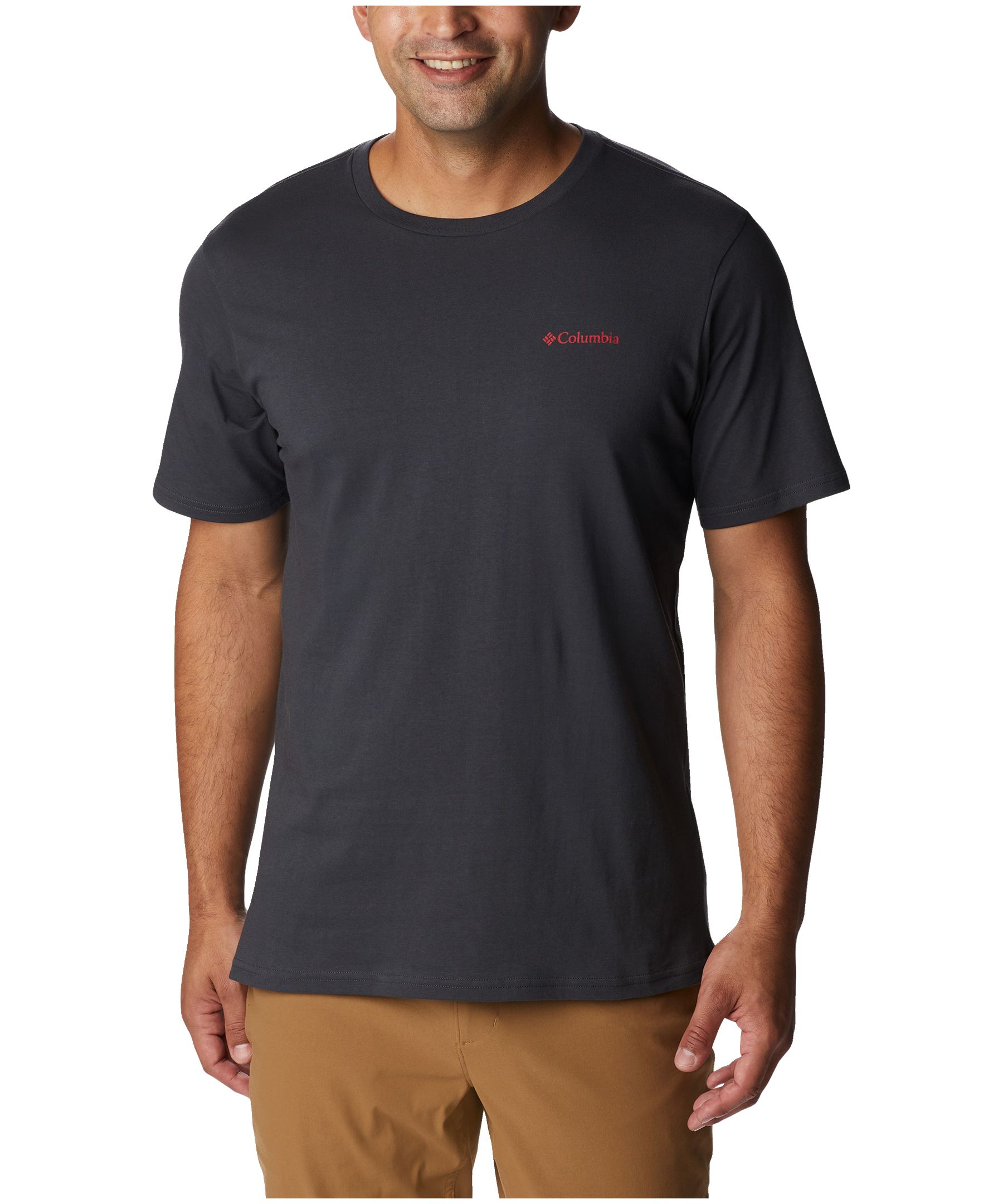 Columbia Men's Rockaway River Flag Graphic Crewneck Cotton T Shirt | Marks