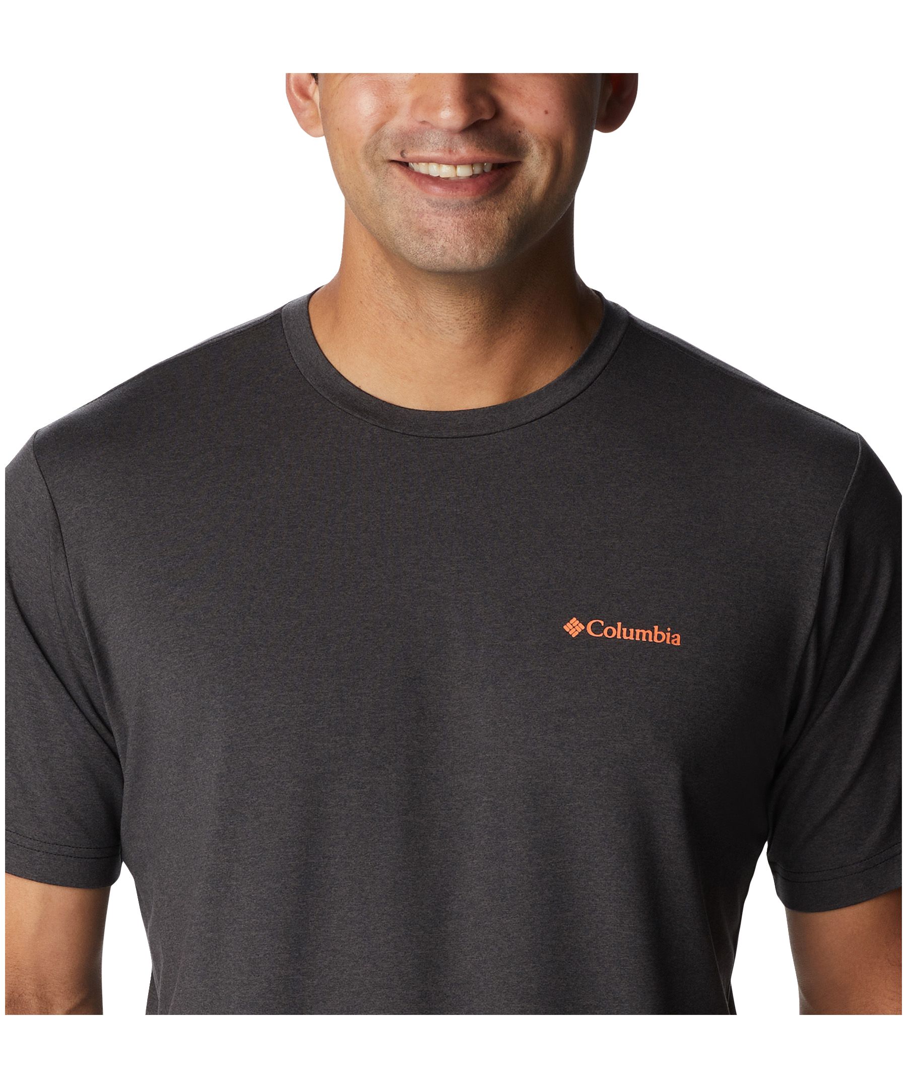 Columbia Men's Tech Trail Shady Peaks Omni-Shade Graphic Crewneck T Shirt