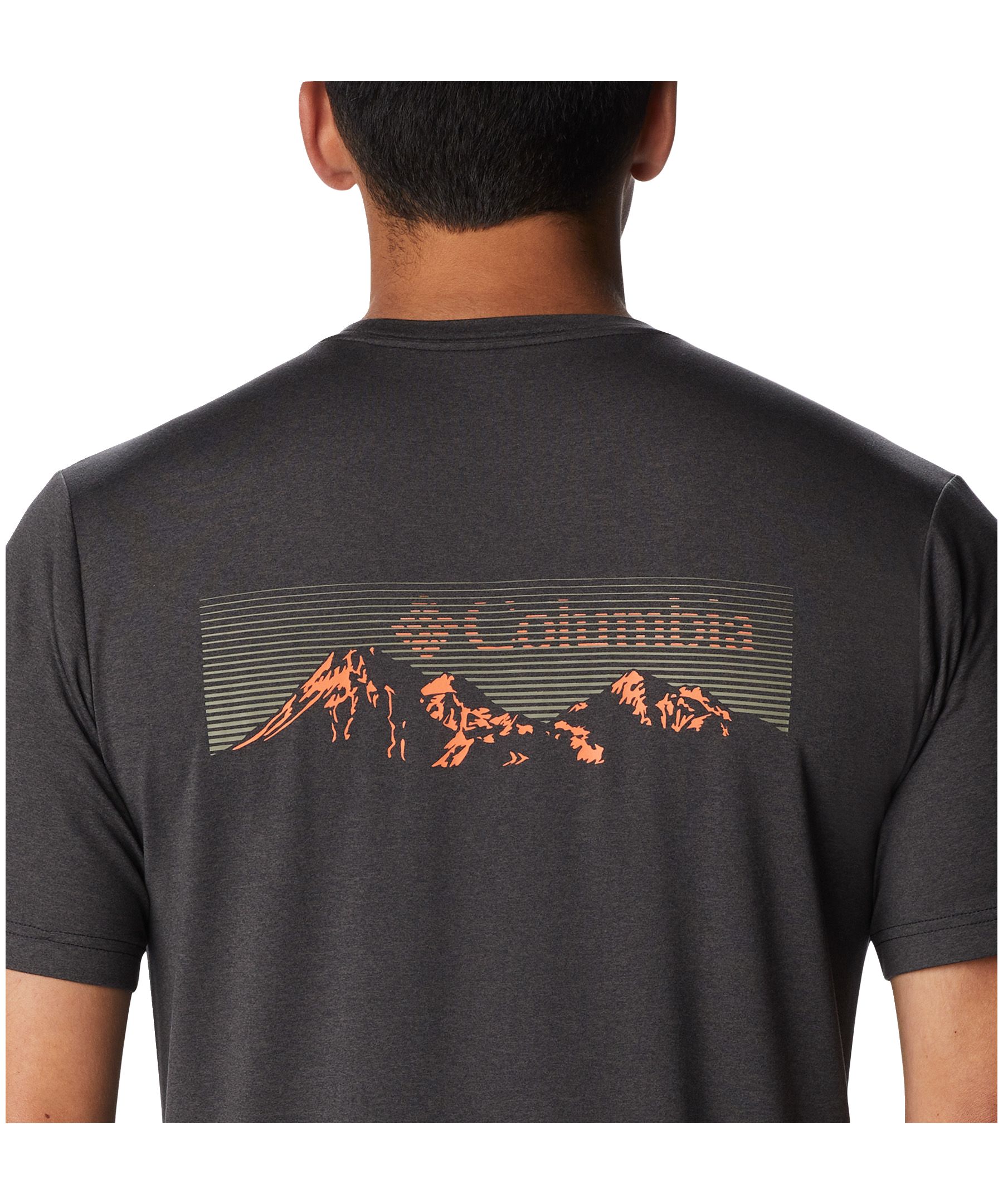 Columbia Men's Tech Trail Shady Peaks Omni-Shade Graphic Crewneck T Shirt