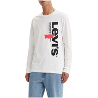 T-shirt en coton coupe décontractée à col ras du cou avec graphique vertical pour hommes, Levi's Front_Angled_Left