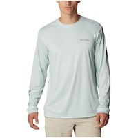 Columbia Men's Terminal Tackle PFG Omni-Shade Tech Crewneck T Shirt Front_Flat
