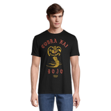 Logo T-Shirt Men's Cobra Kai Graphic Crewneck Cotton T Shirt Front_Flat