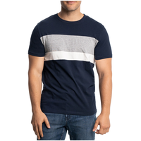 T-shirt en coton extensible à blocs de couleur pour hommes, Allan, Lois Front_Flat