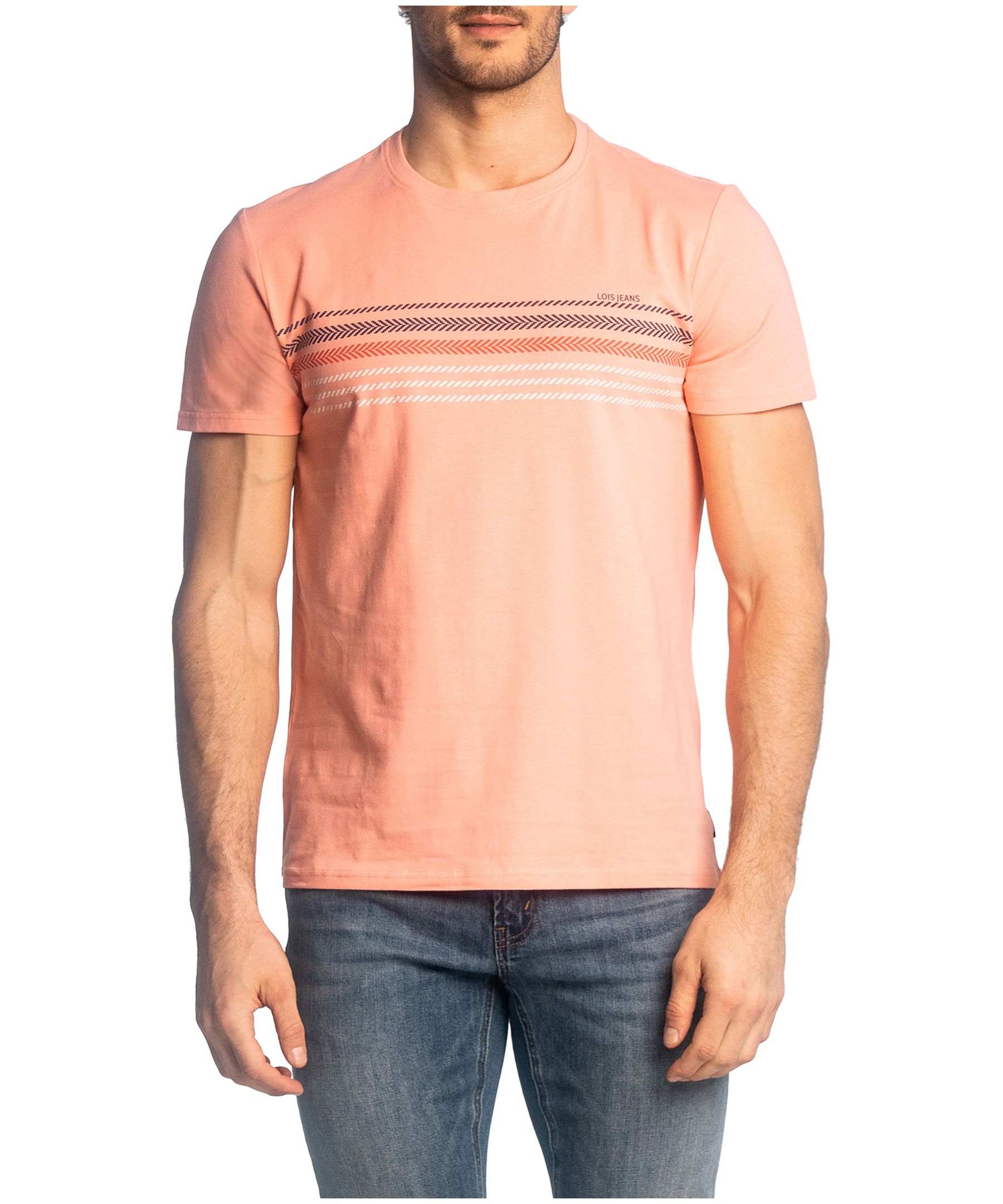 T-shirt imprimé à col ras du cou pour hommes, Lois, Baker