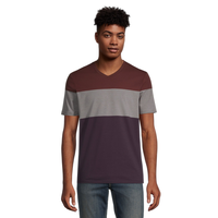 T-shirt extensible à manches courtes de coupe moderne à encolure en V pour hommes, Denver Hayes Front_Flat