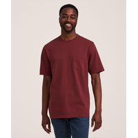 Denver Hayes Men's 50 Wash Classic Fit Chest Pocket Crewneck Cotton T Shirt