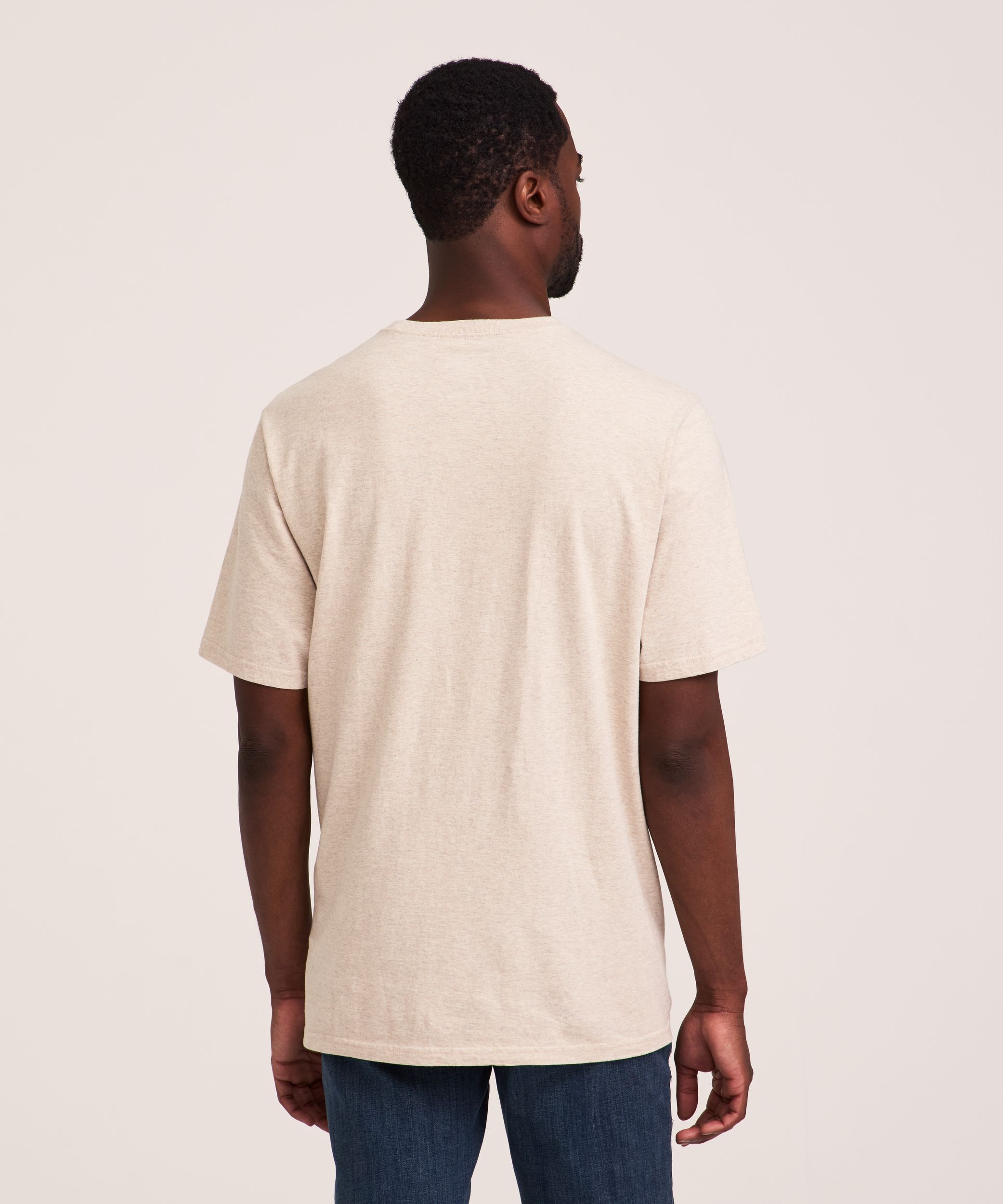 Denver Hayes Men's 50 Wash Classic Fit Chest Pocket Crewneck Cotton T-Shirt