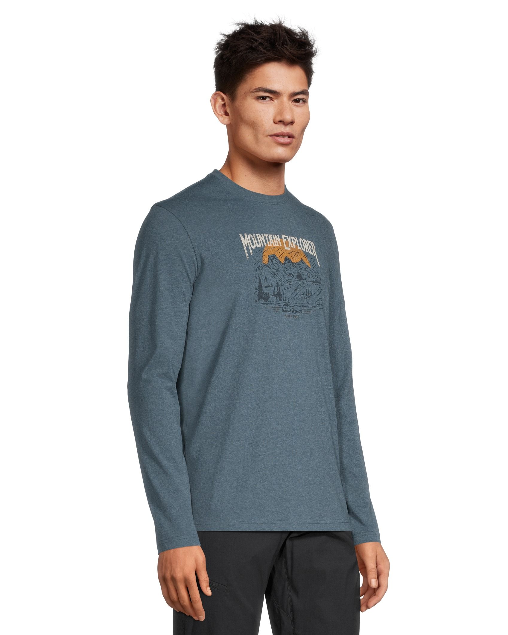 WindRiver Men's True North Graphic Long Sleeve Crew Neck T Shirt | Marks