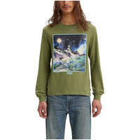 T-shirt graphique standard à manches longues de coupe standard pour hommes, New World, Levi's Front_Flat