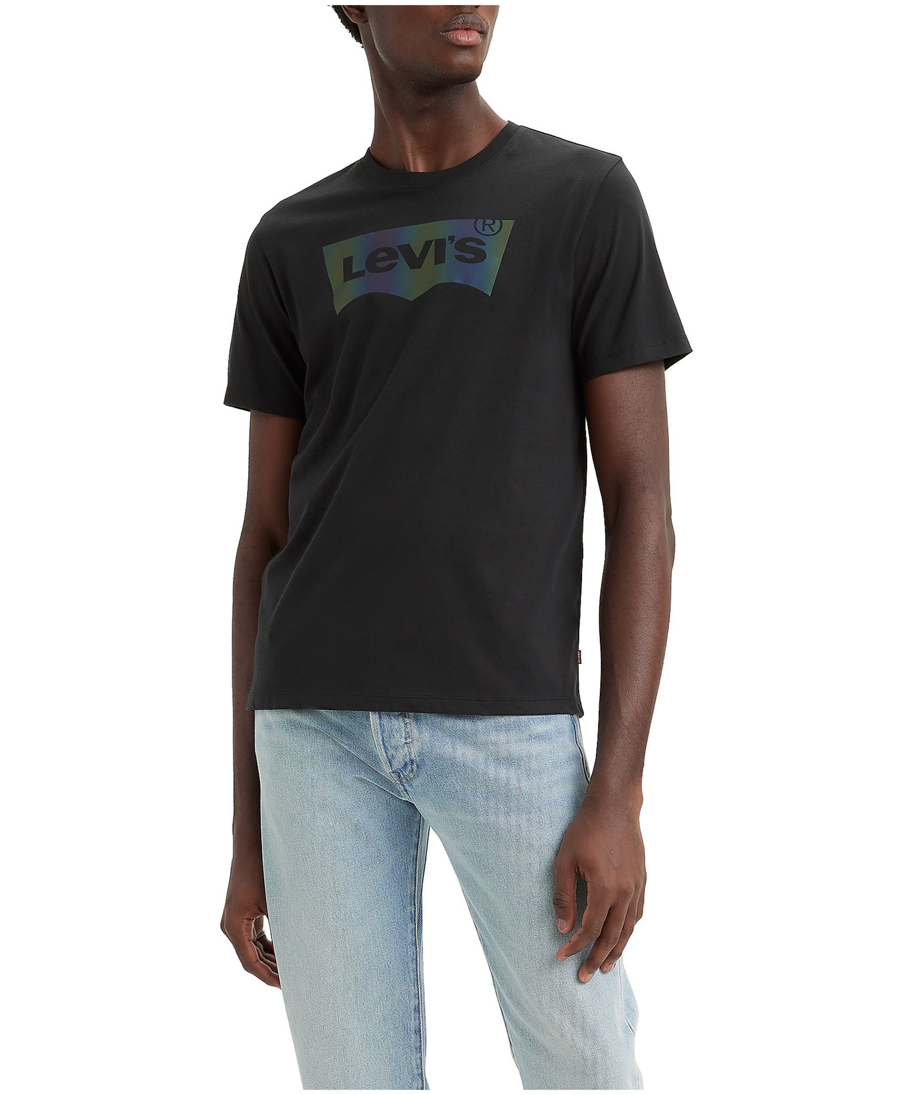T-shirt graphique à manches courtes de coupe standard avec logo chauve-souris pour hommes, Levi's